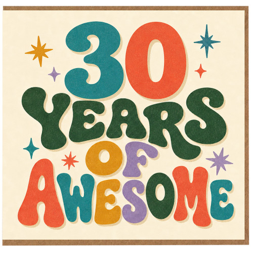 30th Birthday Card, 30 Years of Awesome Card