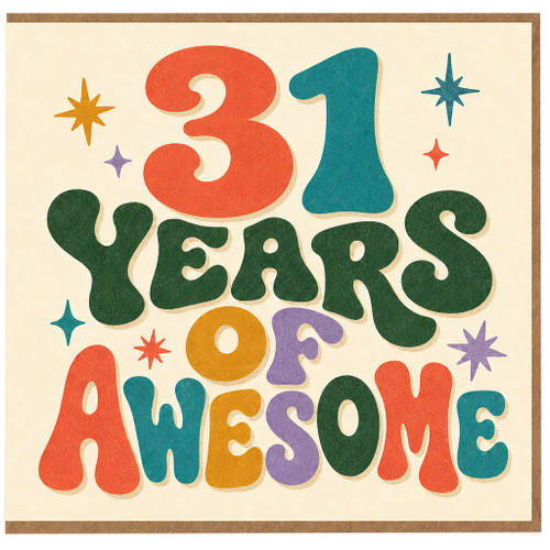31st Birthday Card, 31 Years Of Awesome