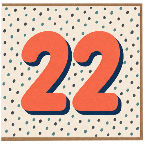 22nd Birthday Card