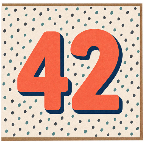 42nd Birthday Card