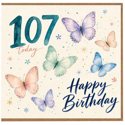 107th Birthday Card, Today Happy Birthday Card