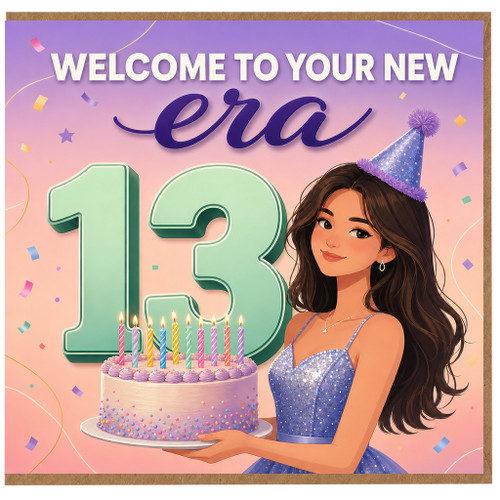 13th Birthday Card, Welcome to Your New Era Birthday Card