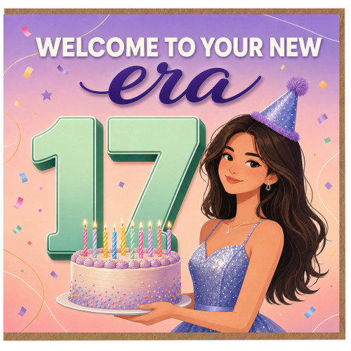 17th Birthday Card, Welcome to Your New Era Birthday Card