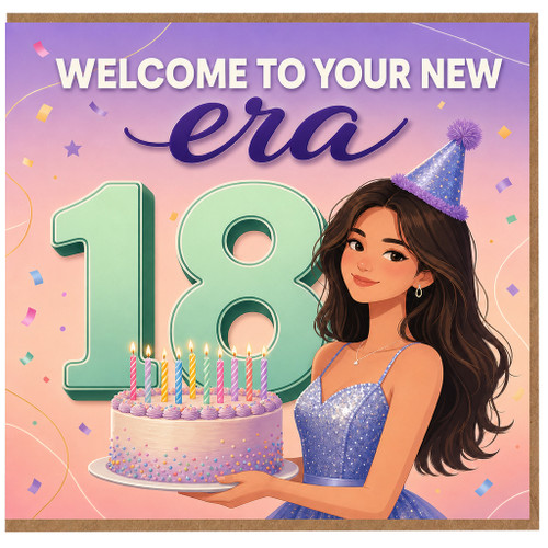 18th Birthday Card, Welcome to Your New Era Birthday Card for Her