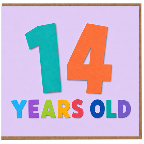 14th Birthday Card, 14 Years Old
