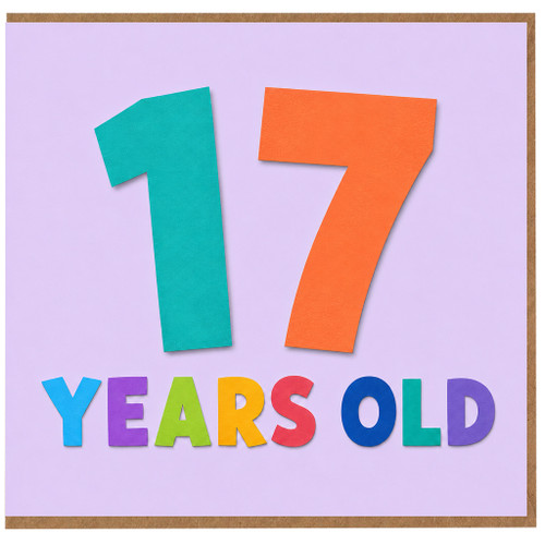 17th Birthday Card, 17 Years Old Card
