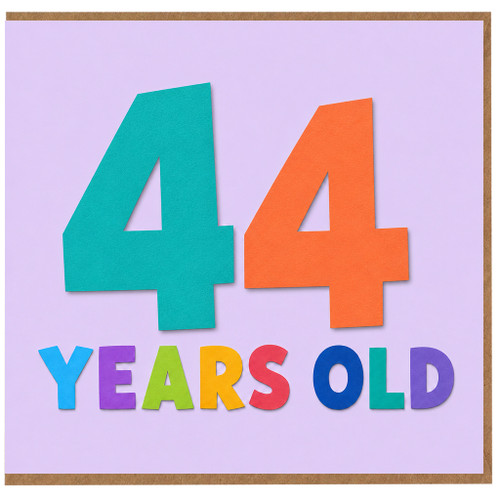 44th Birthday Card, 44 Years Old Birthday Card
