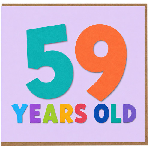 59th Birthday Card, 59 Years Old Card