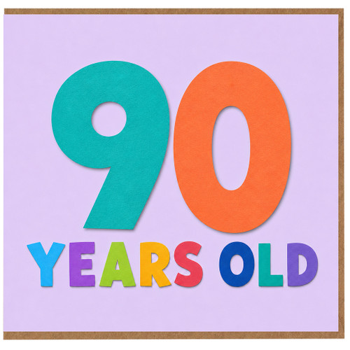 90th Birthday Card, 90 Years Old Card