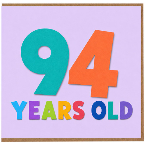 94th Birthday Card, 94 Years Old Card