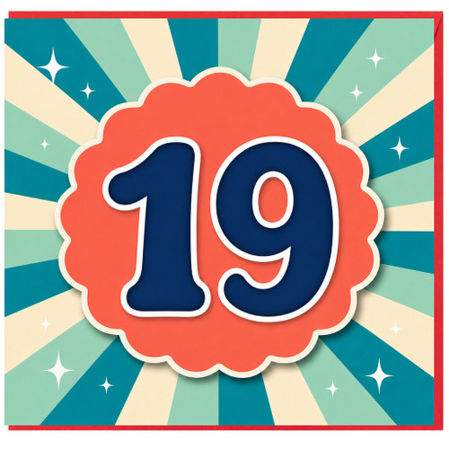 19th Birthday Card