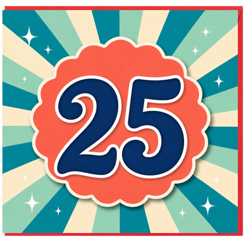 25th Birthday Card