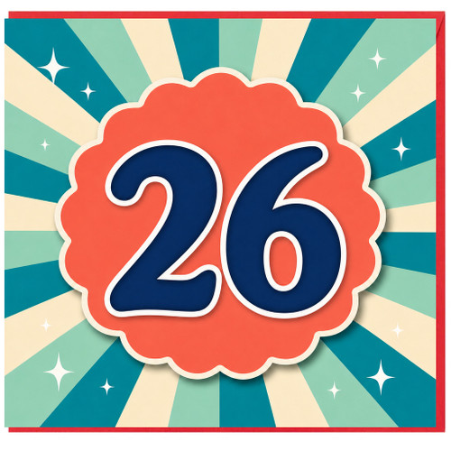 26th Birthday Card