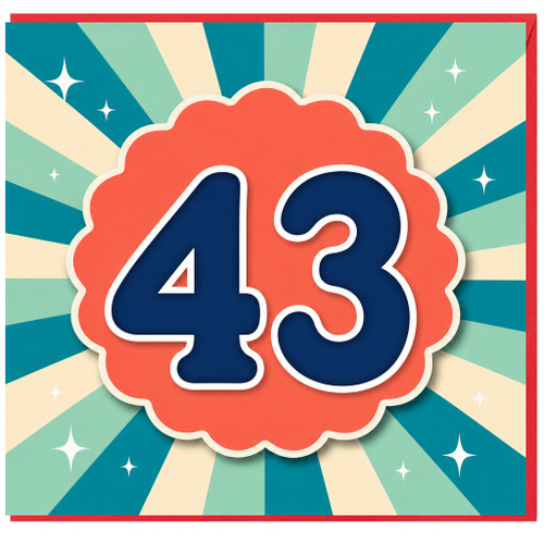 43rd Birthday Card