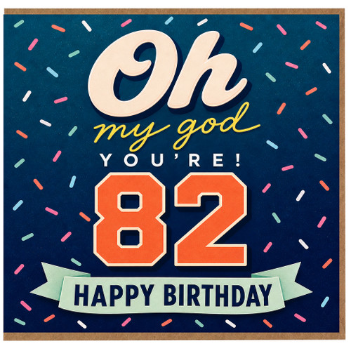 82nd Birthday Card, Happy Birthday Card