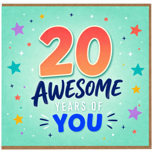 20th Birthday Card, Awesome Years of You