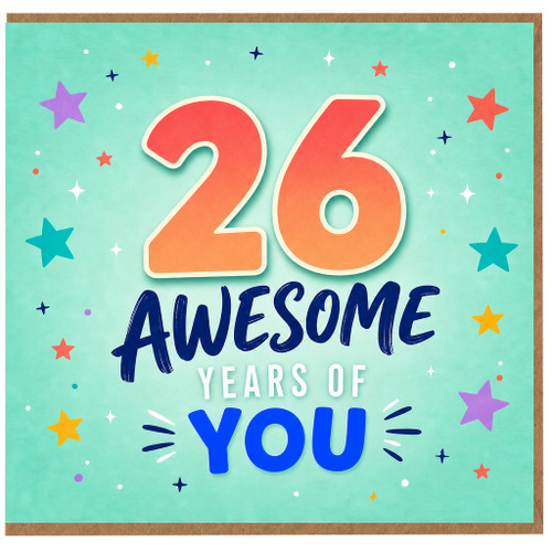 26th Birthday Card, Awesome Years of You Card