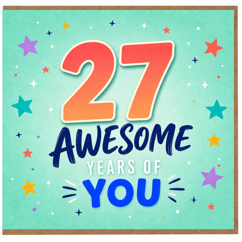 27th Birthday Card, 27 Awesome Years Of You Card