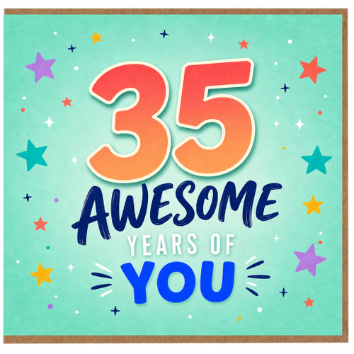35th Birthday Card, 35 Years of You Awesome Birthday Card