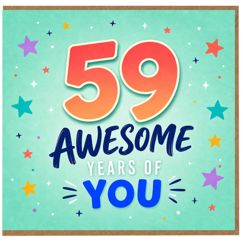59th Birthday Card, 59 Awesome Years of You Card