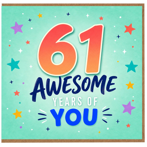 61st Birthday Card, 61 Awesome Years of You