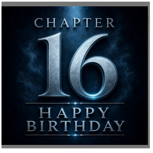 16th Birthday Card, Chapter 16 Happy Birthday Card