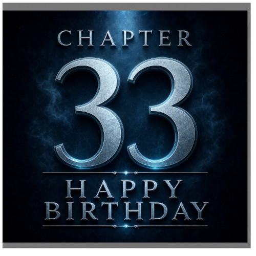 33rd Birthday Card, Chapter 33 Happy Birthday Card