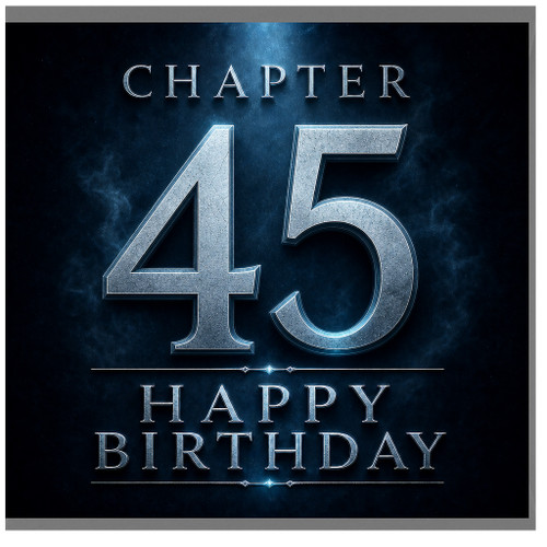 45th Birthday Card, Chapter 45 Happy Birthday Card