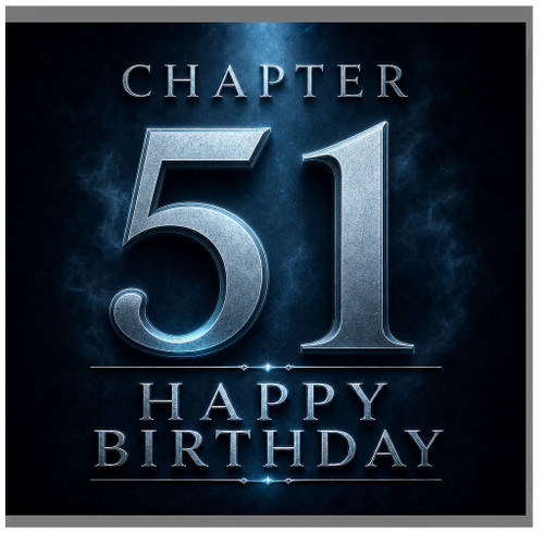 51st Birthday Card, Chapter 51 Happy Birthday Card