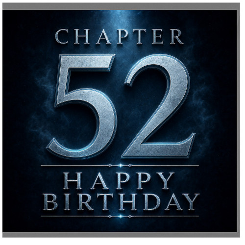 52nd Birthday Card, Chapter 52 Happy Birthday Card