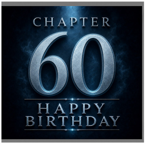 60th Birthday Card, - Chapter 60 Happy Birthday