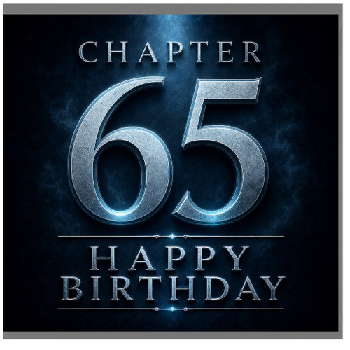 65th Birthday Card, Chapter 65 Happy Birthday Card