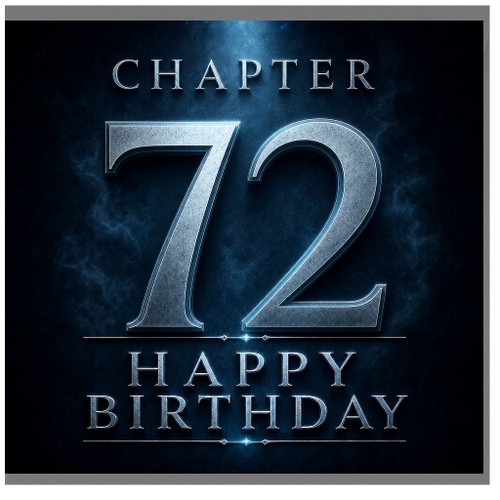 72nd Birthday Card, Happy Birthday Chapter 72 Card