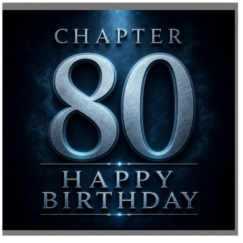 80th Birthday Card, Chapter 80 Happy Birthday Card