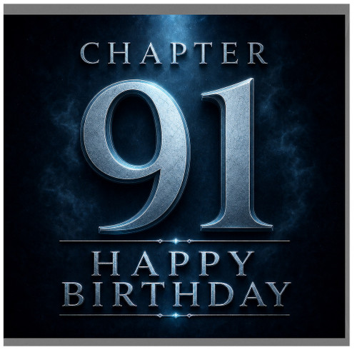 91st Birthday Card, Chapter 91 Happy Birthday Card
