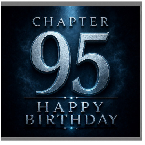 95th Birthday Card, Happy 95th Birthday Chapter 95 Card