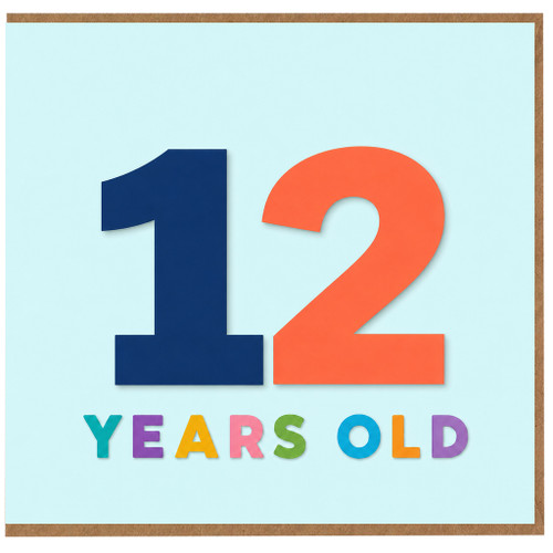 12th Birthday Card, 12 Years Old Card