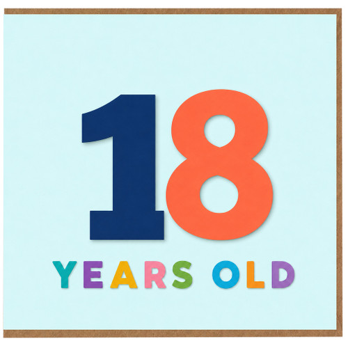 18th Birthday Card, 18 Years Old Card