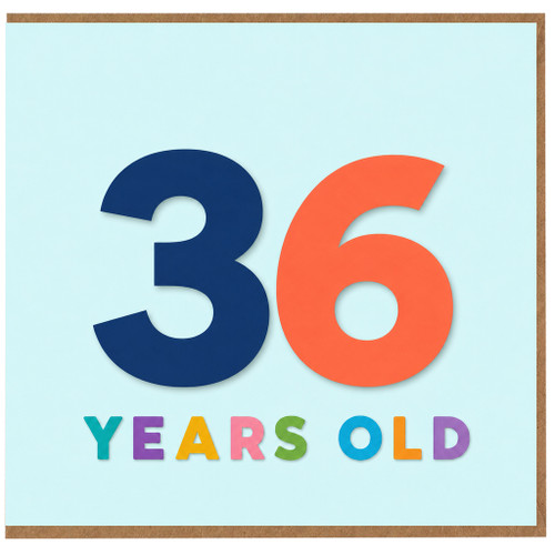 36th Birthday Card, 36 Years Old Birthday Card