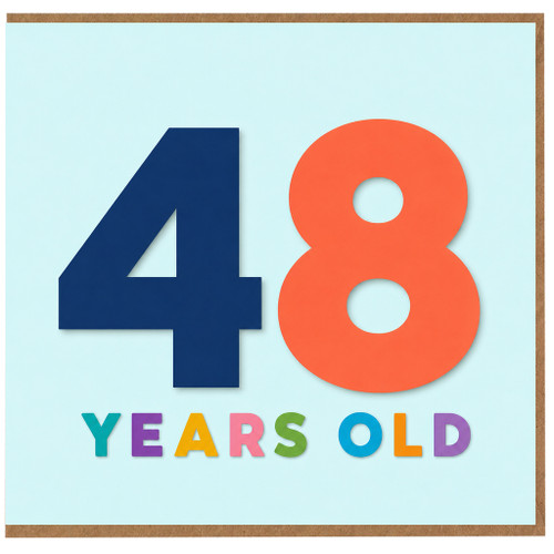 48th Birthday Card, 48 Years Old Card