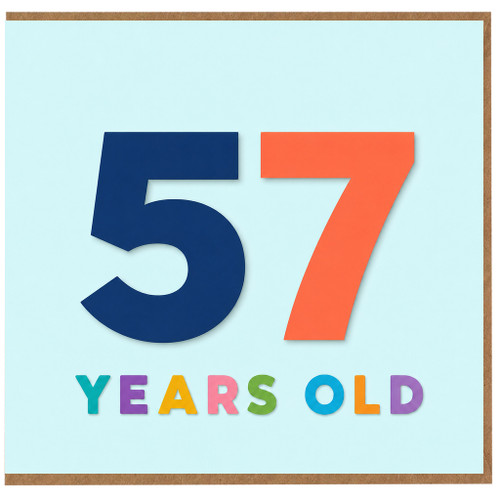 57th Birthday Card, 57 Years Old Card