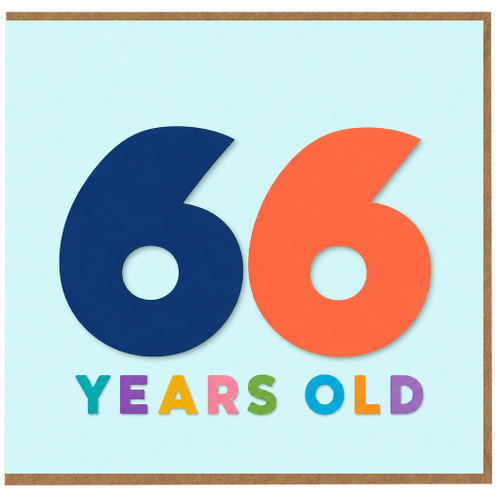 66th Birthday Card, 66 Years Old Card