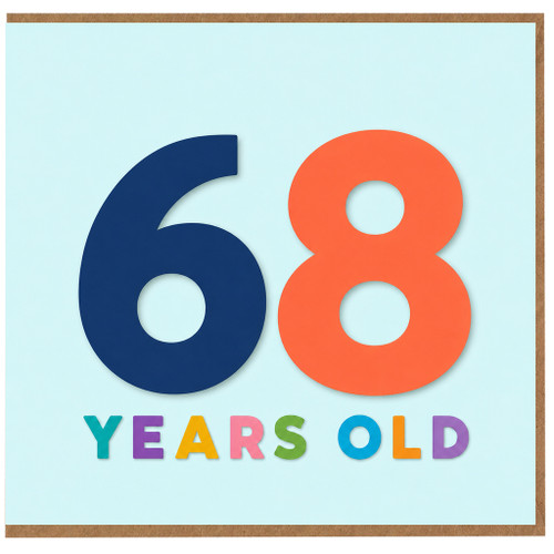 68th Birthday Card, 68 Years Old Card
