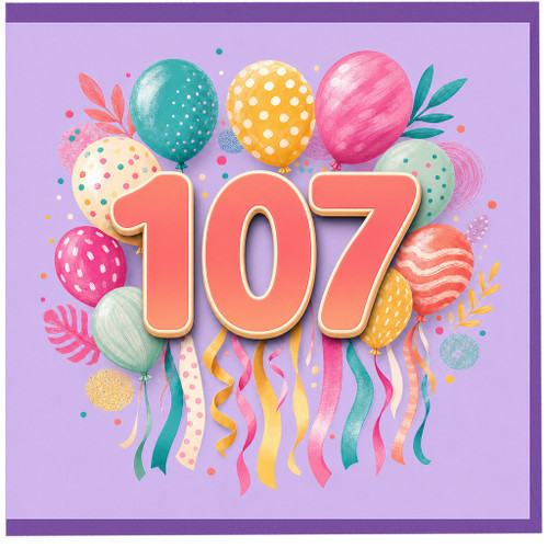 107th Birthday Card