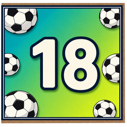 18th Birthday Card, Football Design