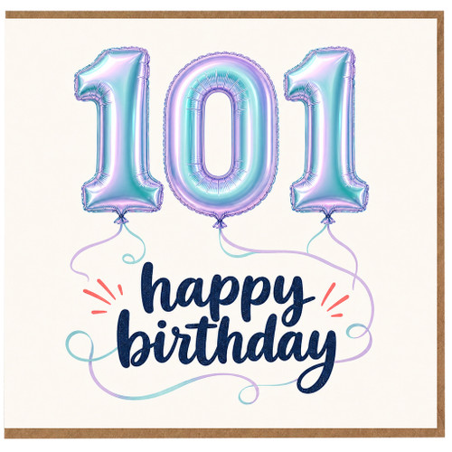 101st Birthday Card, Happy Birthday Milestone Birthday Card