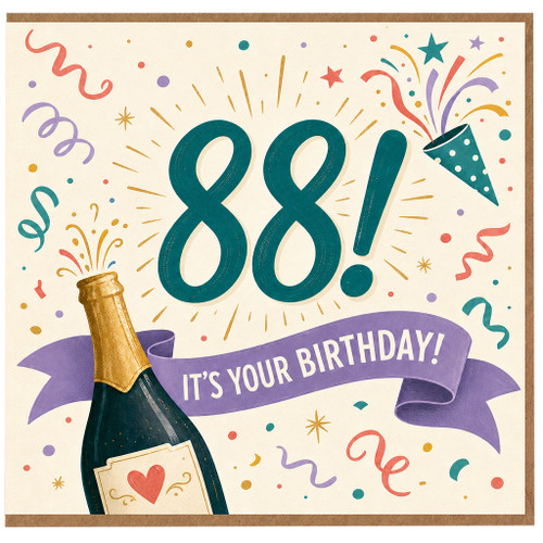 88th Birthday Card, It’s Your Birthday Celebration Card