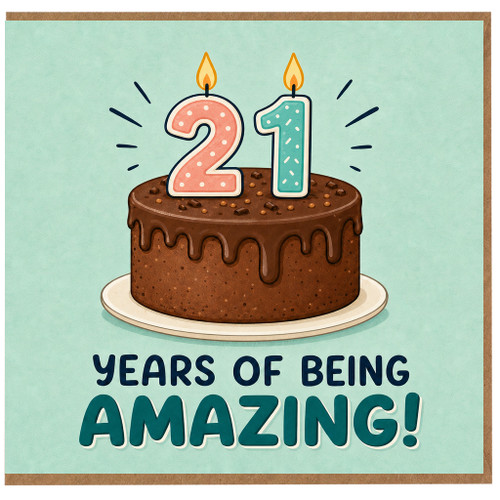 21st Birthday Card, 21 Years of Being Amazing Card