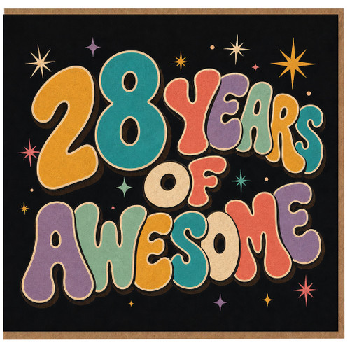 28th Birthday Card, 28 Years of Awesome Card
