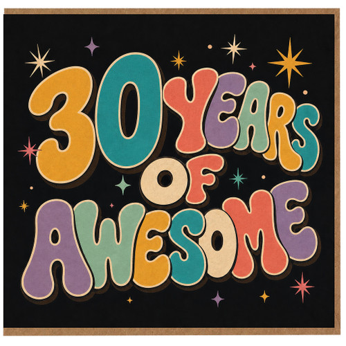 30th Birthday Card, 30 Years of Awesome